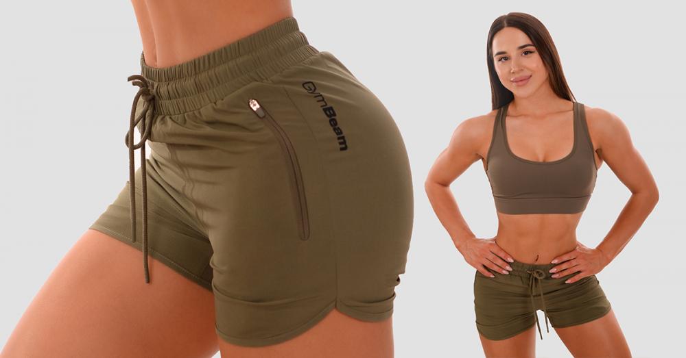 Women's TRN Shorts Olive - GymBeam