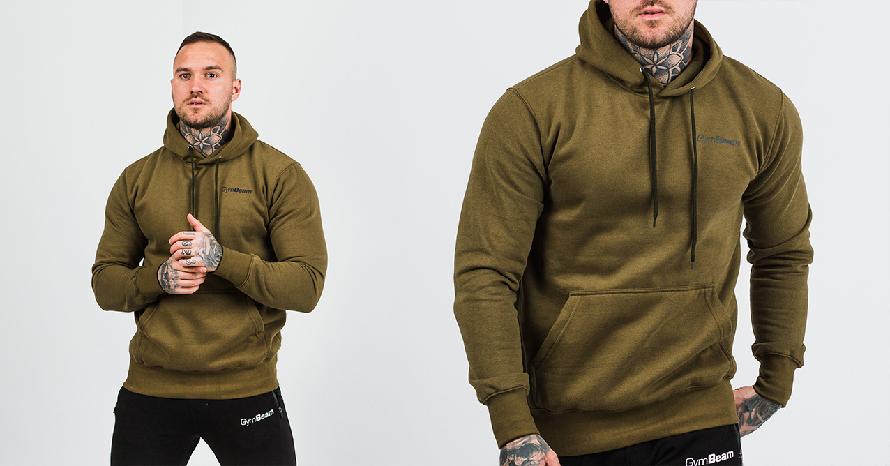 Суичър Athlete Military Green Black - GymBeam