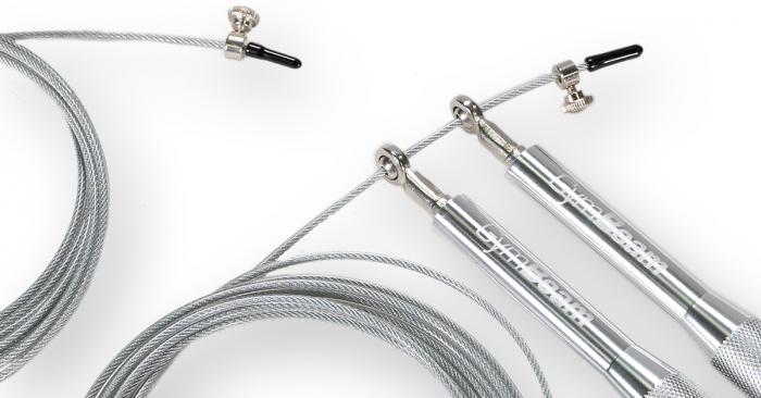 Въже за скачане Metal Jumping Rope Silver - GymBeam